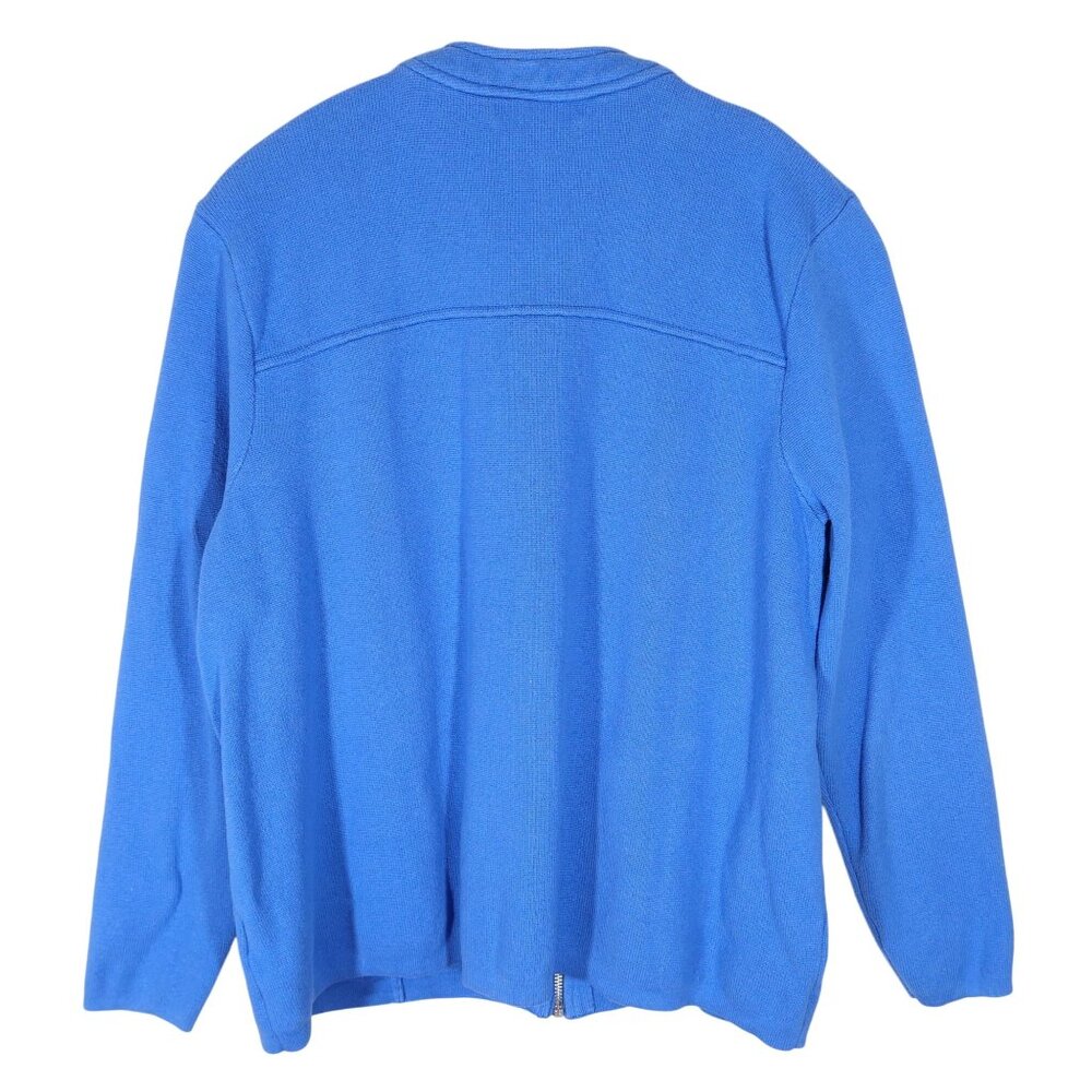 LAUREN RALPH LAUREN Full Zip Cotton Sweater Jacket Size 1X Preppy Classic - Picture 2 of 6